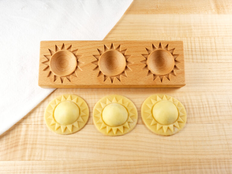Sunshine Ravioli Board Rav-001 | Fun Food Tools 7.8 inch Wood Ravioli Board
