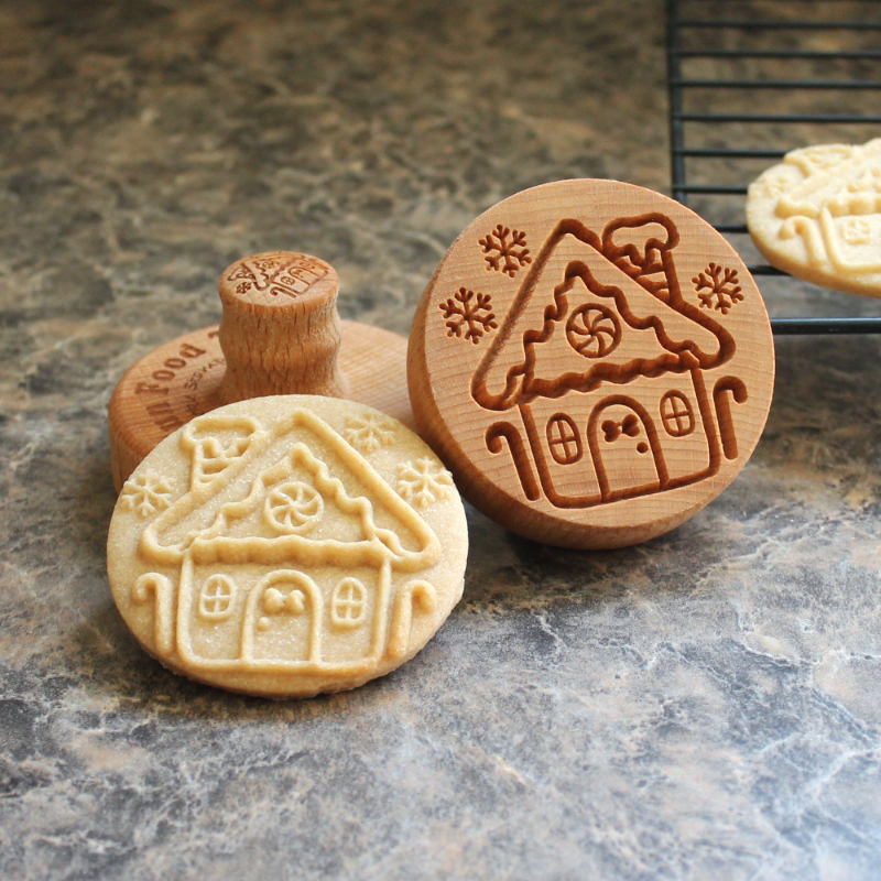 Christmas Cottage Cookie Stamp CS-153