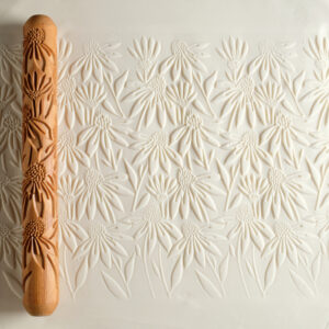Coneflowers Slim Textured Rolling Pin LHR-047
